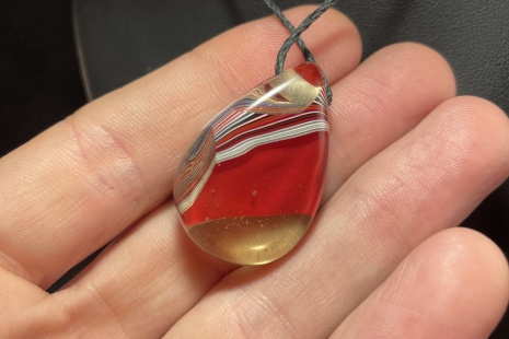 Fordite Teardrop Pendant
