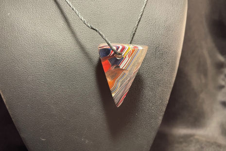 Fordite Triangle Pendant