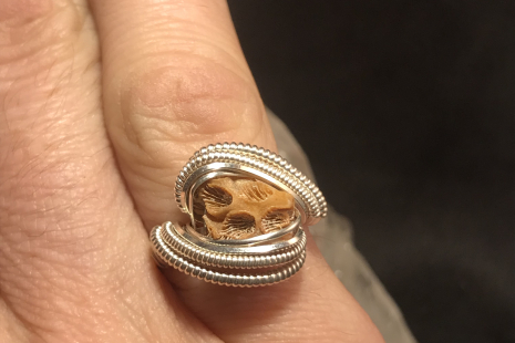 Sea Coral Silver Ring SIZE 6