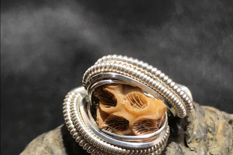 Sea Coral Silver Ring SIZE 6