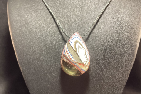 Fordite Teardrop Pendant