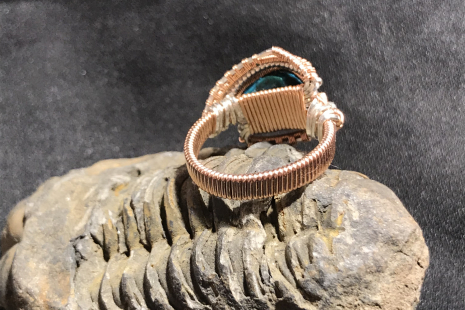 Chrysocolla Silver Ring SIZE 8