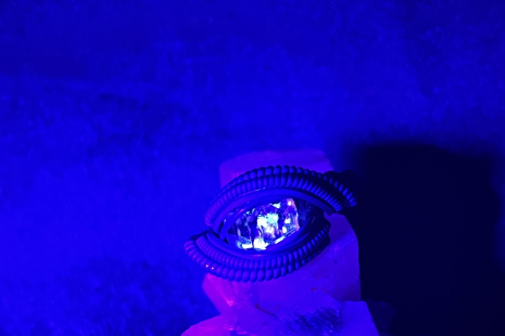 Petroleum Quartz Oxidized Sterling Silver Ring Size 6