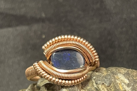 Australian Opal Rose Gold Ring Size 5.5
