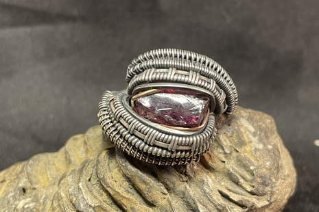Rhodolite Garnet Sterling Silver Ring Size 8.5