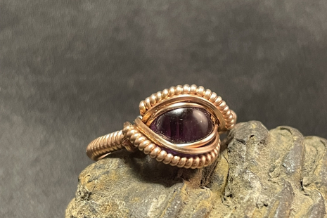 Amethyst Rose Gold “mini” Style Ring Size 5.5 Amethyst Rose Gold “mini” Style Ring Size 5.5