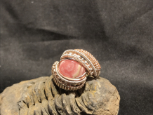 Rhodochrosite Sterling Silver Ring SIZE 7.5