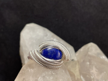 Lapis Lazuli Sterling Silver Ring Size 8