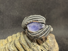 Tanzanite Sterling Silver Oxidized Ring Size 10-10.5