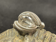 Herkimer Quartz Sterling Silver Ring Size 8.5-9