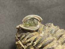 Moldavite Sterling Silver “mini” Ring Size 4.5-5